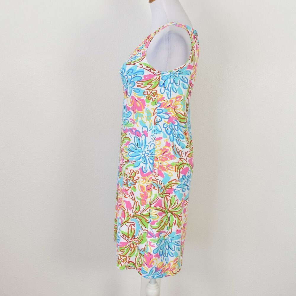 Barbara Gerwit Floral Nylon Halter Keyhole Dress - S - Picture 4 of 8